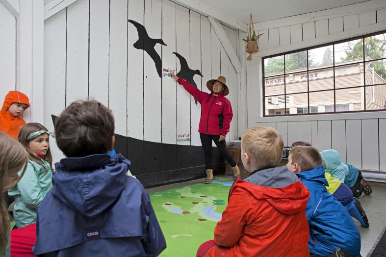 25 Fun and Educational Field Trip Ideas for Elementary Students in Vancouver 2 An interpreter leads a presentation to children.